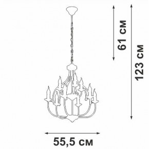 Подвесная люстра Vitaluce V1863 V1863-8/9 в Лысьве - lysva.ok-mebel.com | фото 3