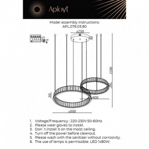 Подвесной светильник Aployt Oriann APL.076.03.80 в Лысьве - lysva.ok-mebel.com | фото 2