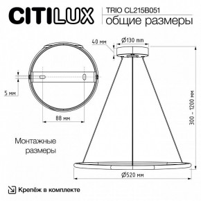 Подвесной светильник Citilux Trio CL215B051 в Лысьве - lysva.ok-mebel.com | фото 8