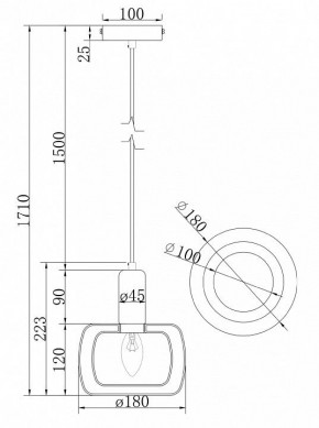 Подвесной светильник Maytoni Vision MOD411PL-01G в Лысьве - lysva.ok-mebel.com | фото 7