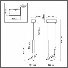 Подвесной светильник Odeon Light Lark 5431/2L в Лысьве - lysva.ok-mebel.com | фото 5