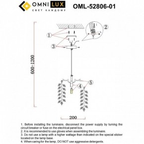 Подвесной светильник Omnilux Cavriglia OML-52806-01 в Лысьве - lysva.ok-mebel.com | фото 9