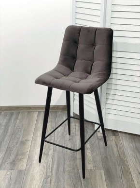 Полубарный стул CHILLI-QB графит #14, велюр / черный каркас (H=66cm) М-City в Лысьве - lysva.ok-mebel.com | фото 2