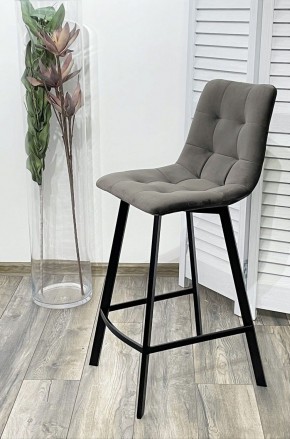 Полубарный стул CHILLI-QB SQUARE графит #14, велюр / черный каркас (H=66cm) М-City в Лысьве - lysva.ok-mebel.com | фото 2