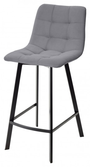 Полубарный стул CHILLI-QB SQUARE серый #27, велюр / черный каркас (H=66cm) М-City в Лысьве - lysva.ok-mebel.com | фото 1