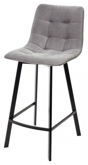 Полубарный стул CHILLI-QB SQUARE светло-серый #26, велюр / черный каркас (H=66cm) М-City в Лысьве - lysva.ok-mebel.com | фото
