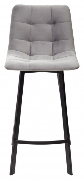 Полубарный стул CHILLI-QB SQUARE светло-серый #26, велюр / черный каркас (H=66cm) М-City в Лысьве - lysva.ok-mebel.com | фото 3