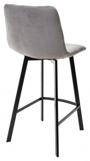 Полубарный стул CHILLI-QB SQUARE светло-серый #26, велюр / черный каркас (H=66cm) М-City в Лысьве - lysva.ok-mebel.com | фото 4