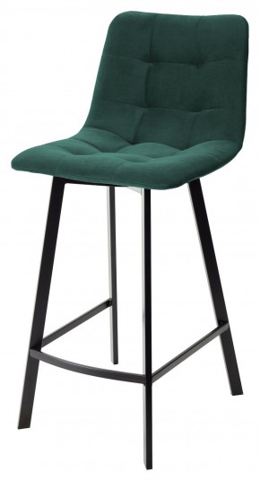 Полубарный стул CHILLI-QB SQUARE зеленый #19, велюр / черный каркас (H=66cm) М-City в Лысьве - lysva.ok-mebel.com | фото 1