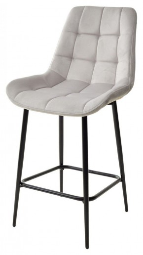 Полубарный стул ХОФМАН, цвет H-09 Светло-серый, велюр / черный каркас H=63cm М-City в Лысьве - lysva.ok-mebel.com | фото