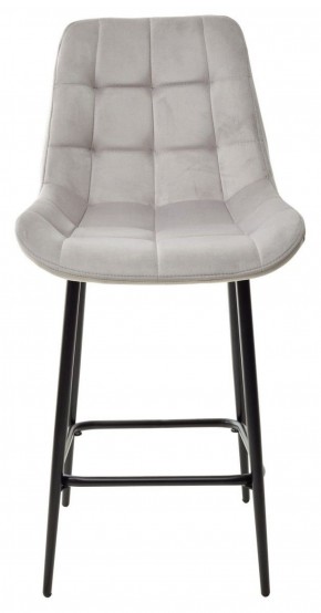 Полубарный стул ХОФМАН, цвет H-09 Светло-серый, велюр / черный каркас H=63cm М-City в Лысьве - lysva.ok-mebel.com | фото 5