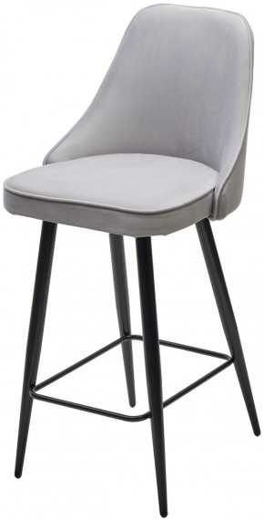 Полубарный стул NEPAL-PB СВЕТЛО- СЕРЫЙ BM-4, велюр/ черный каркас (H=68cm) М-City в Лысьве - lysva.ok-mebel.com | фото