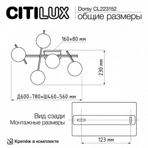 Потолочная люстра Citilux Dorsy CL223152 в Лысьве - lysva.ok-mebel.com | фото 10