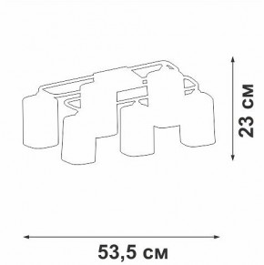 Потолочная люстра Vitaluce V3092 V3092-1/6PL в Лысьве - lysva.ok-mebel.com | фото 4
