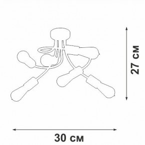 Потолочная люстра Vitaluce V3928 V3928-1/6PL в Лысьве - lysva.ok-mebel.com | фото 4