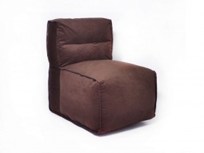 Прямое модульное бескаркасное кресло Комфорт (Шоколад велюр) в Лысьве - lysva.ok-mebel.com | фото