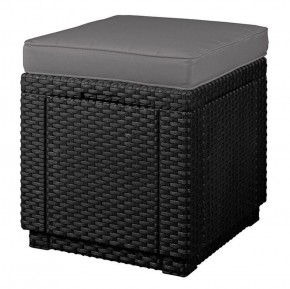 Пуфик Куб с подушкой (Cube with cushion) графит - прохладный серый в Лысьве - lysva.ok-mebel.com | фото