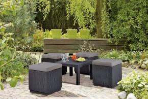 Пуфик Куб с подушкой (Cube with cushion) графит - прохладный серый в Лысьве - lysva.ok-mebel.com | фото 3