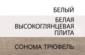 Шкаф 2D/TYP 20A, LINATE ,цвет белый/сонома трюфель в Лысьве - lysva.ok-mebel.com | фото 4