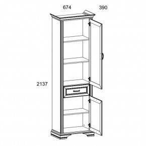 Шкаф 2D1S, MONAKO, цвет Сосна винтаж/дуб анкона в Лысьве - lysva.ok-mebel.com | фото 3