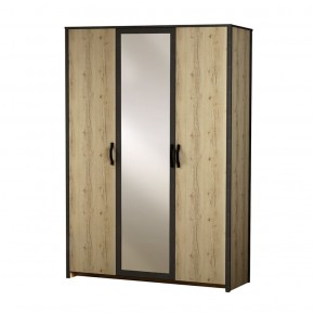 Шкаф 3-дверный с зеркалом №885 Гранж в Лысьве - lysva.ok-mebel.com | фото
