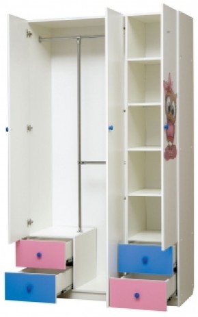 Шкаф 3-х дверный с ящиками и фотопечатью Совята 3.1 (1200) в Лысьве - lysva.ok-mebel.com | фото 2