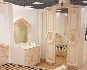 Шкаф 3-х дверный с зеркалами (01.143) Роза (беж) в Лысьве - lysva.ok-mebel.com | фото 3