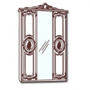 Шкаф 3-х дверный с зеркалами (01.143) Роза (беж) в Лысьве - lysva.ok-mebel.com | фото