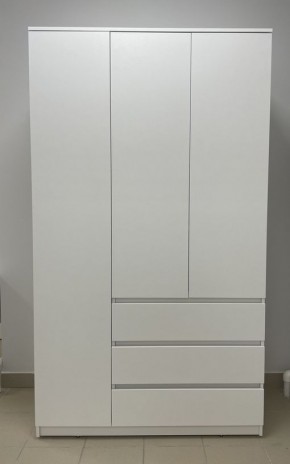Шкаф 3-ств. с 3 ящиками "Бьянко" в Лысьве - lysva.ok-mebel.com | фото 3