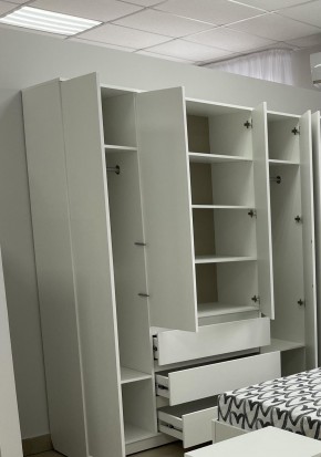 Шкаф 4-ств. с 3 ящиками "Бьянко" в Лысьве - lysva.ok-mebel.com | фото 2