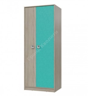 Шкаф для одежды Сити (Арт. 6-9411) Дуб Сонома/Аква в Лысьве - lysva.ok-mebel.com | фото