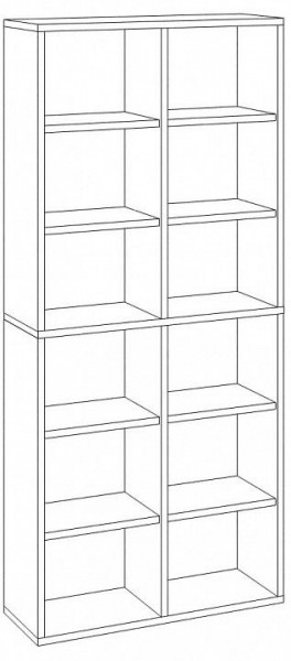 Шкаф книжный Домино СУ(ш2в2)+4ФГ в Лысьве - lysva.ok-mebel.com | фото 2
