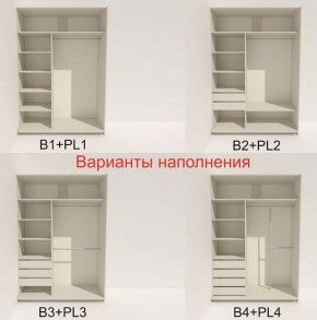 Шкаф-купе 1400 серии SOFT D8+D2+B2+PL4 (2 ящика+F обр.штанга) профиль «Графит» в Лысьве - lysva.ok-mebel.com | фото 6