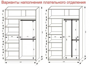 Шкаф-купе 1400 серии SOFT D8+D2+B2+PL4 (2 ящика+F обр.штанга) профиль «Графит» в Лысьве - lysva.ok-mebel.com | фото 7