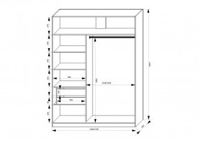 Шкаф-купе 1500 серии NEW CLASSIC K3+K3+B2+PL1 (2 ящика+1 штанга) профиль «Капучино» в Лысьве - lysva.ok-mebel.com | фото 3