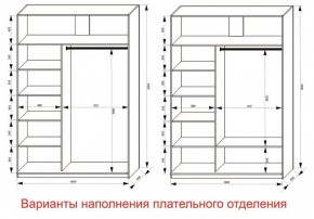 Шкаф-купе 1600 серии SOFT D1+D3+B2+PL1 (2 ящика+1штанга) профиль «Графит» в Лысьве - lysva.ok-mebel.com | фото 6