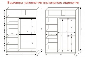 Шкаф-купе 1600 серии SOFT D1+D3+B2+PL1 (2 ящика+1штанга) профиль «Графит» в Лысьве - lysva.ok-mebel.com | фото 7