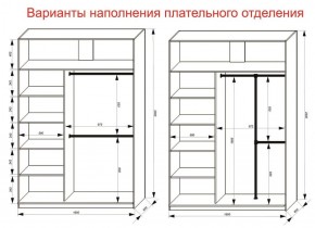 Шкаф-купе 1600 серии SOFT D6+D6+B2+PL3 (2 ящика+2штанги) профиль «Капучино» в Лысьве - lysva.ok-mebel.com | фото 7