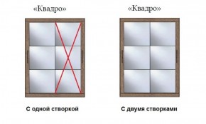 Шкаф-купе №19 Серия 3 Квадро (1500) Ясень анкор светлый в Лысьве - lysva.ok-mebel.com | фото 3