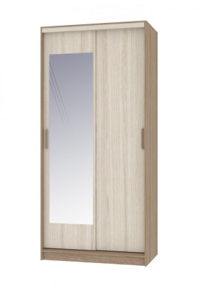 Шкаф-купе Неаполь 1,0 с зеркалом (ЯШ темный/светлый) в Лысьве - lysva.ok-mebel.com | фото 1
