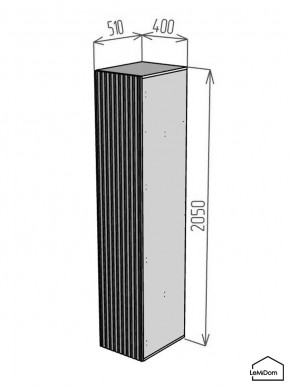 Шкаф Linnea MHR-1-2 2050х400х510 (ДВ-М 11.1.25) в Лысьве - lysva.ok-mebel.com | фото 2