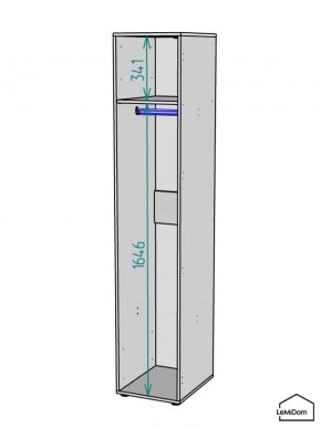Шкаф Linnea MHR-1 2050х400х510 (ДВ-М 11.1.25) в Лысьве - lysva.ok-mebel.com | фото 3