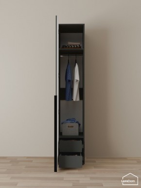 Шкаф Linnea MHR-1-3 2050х400х510 (Графит-М 11.1.25) в Лысьве - lysva.ok-mebel.com | фото 3
