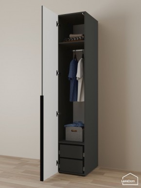 Шкаф Linnea MHR-1-3 2050х400х510 (Графит-М 11.1.25) в Лысьве - lysva.ok-mebel.com | фото 5