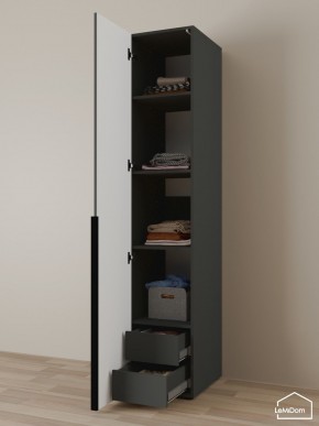 Шкаф Linnea MHR-1-4 2050х400х510 (Графит-М 11.1.25) в Лысьве - lysva.ok-mebel.com | фото 6