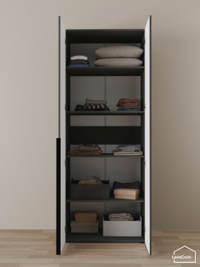 Шкаф Linnea MHR-2-2 2050х800х510 (Графит-М 11.1.25) в Лысьве - lysva.ok-mebel.com | фото 4