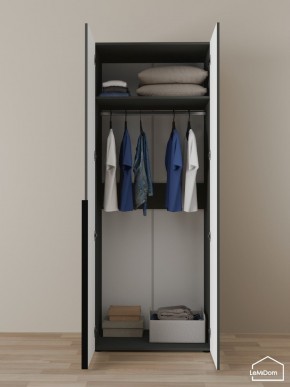 Шкаф Linnea MHR-2 2050х800х510 (Графит-М 11.1.25) в Лысьве - lysva.ok-mebel.com | фото 4