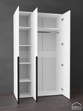Шкаф Linnea MHR-3-1 2050х1200х510 (Белый-М 11.1.2) в Лысьве - lysva.ok-mebel.com | фото 4