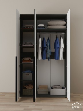 Шкаф Linnea MHR-3-1 2050х1200х510 (Графит-М 11.1.25) в Лысьве - lysva.ok-mebel.com | фото 4