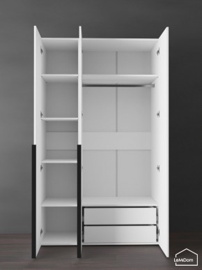 Шкаф Linnea MHR-3-2 2050х1200х510 (Белый-М 11.1.2) в Лысьве - lysva.ok-mebel.com | фото 5